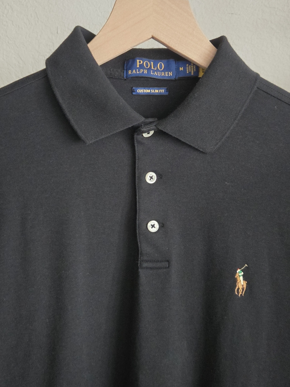 Polo by Ralph Lauren Black Polo Shirt with Embroidered Pony